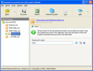 Outlook Password Recovery Wizard screenshot